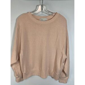 Vintage Havana Women's Soft Knit Sweater Long Sleeve Crew Neck Peach Small
